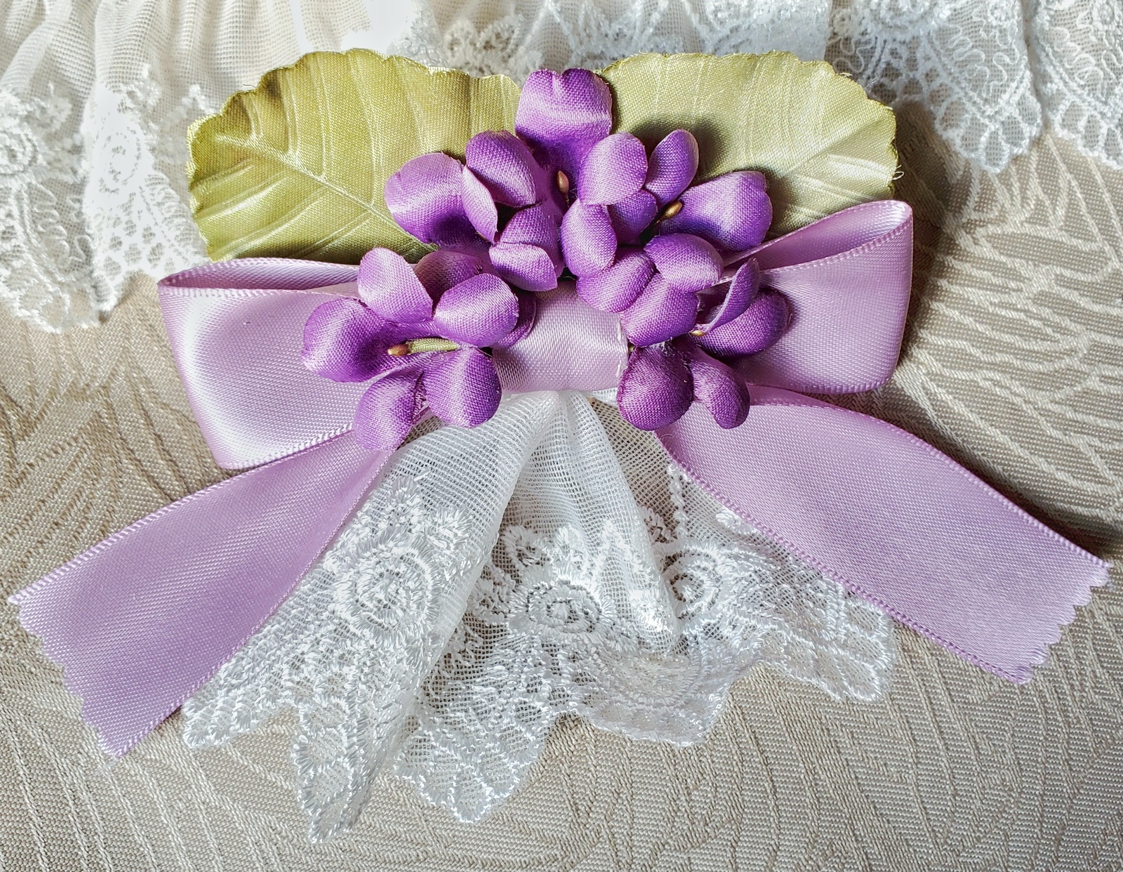 lovely.ribbonclub 紫色ベルベットリボンヘアアクセサリー