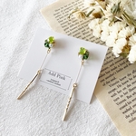 ♡×700 Lime Green Swarovski ピアス/イヤリング