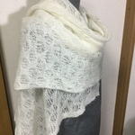 モヘア ストール☆一点物☆手編み