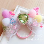 パーツがいっぱい♡お花可愛い♡きゅーとなヘアゴム♡チュール♡キッズヘアゴム♡プチギフト♡ドレス♡可愛い♡プレゼント♡発表会♡結婚式♡イベント