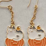ハロウィンにゃんこイヤリング＆ピアスＡ