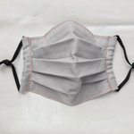 カラーステッチのシンプルプリーツマスク*オレンジ*