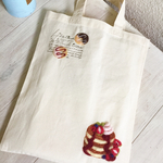 【SALE】Cafe-sweets☆羊毛刺繍コットントート〜パンケーキ🥞🍓🍩