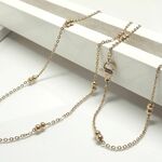 ◆新作◆キラキラ鏡面加工のネックレス＊*スタッズチェーン ピンクゴールド（１本価格）耐水ステンレス