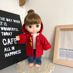 赤いダッフルコート アウター＊メルちゃん ソランちゃんの服＊