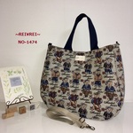  送料無料！くったりトート３WAY♡ゴブラン織り♡MODEL BEAR