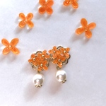 ２WAY　金木犀の小さなピアス　