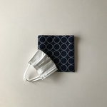 マスクケース　仮置き　circle dot×navy