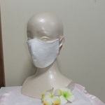ラッセルレース立体マスク★ホワイト×抗菌防臭Wガーゼ