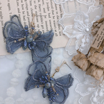 SALE ハンドメイド ピアス リボンピアス レース セール