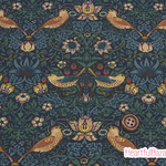 USAコットン moda BEST OF MORRIS FALL いちご泥棒 インディゴ 生地 布 花柄