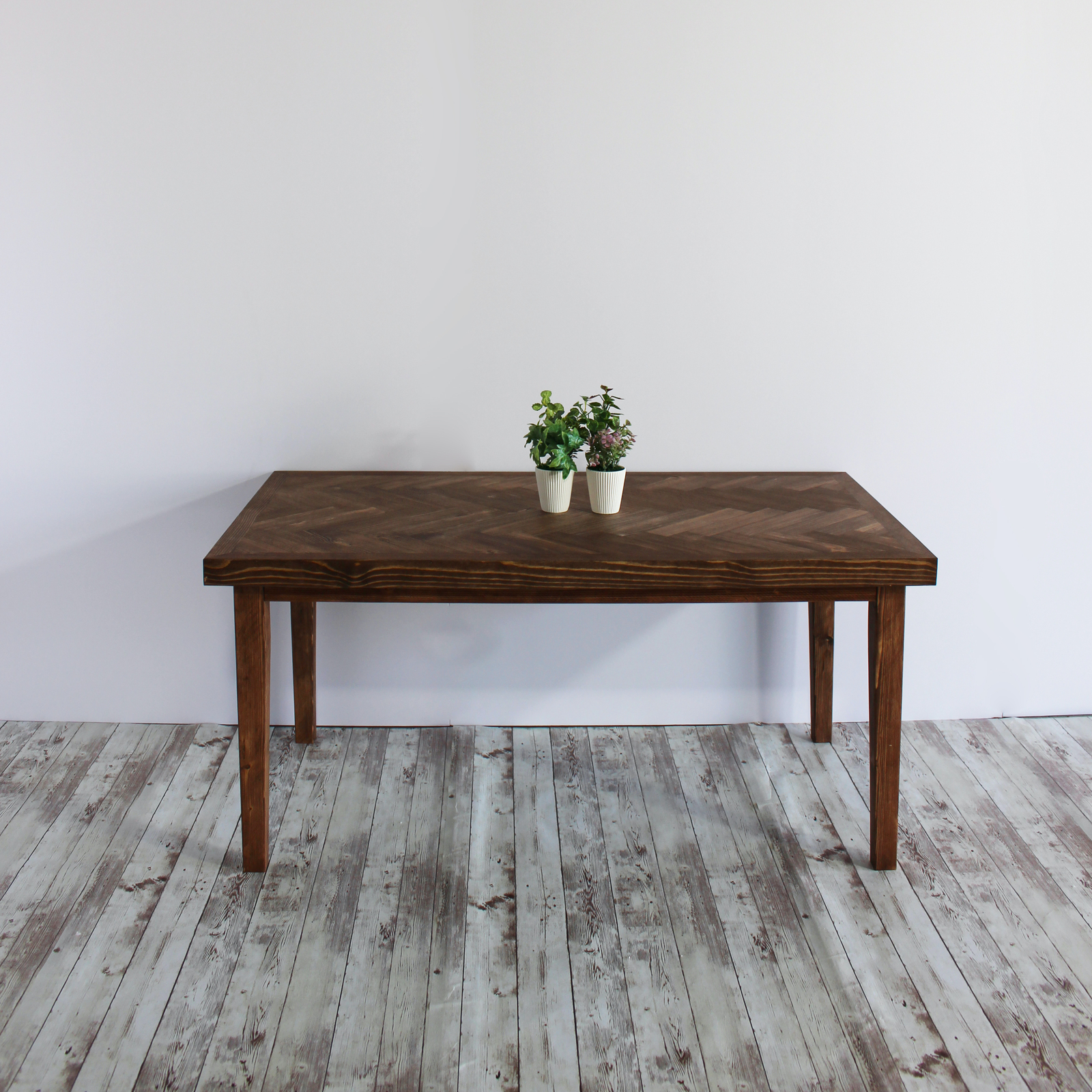 ヘリンボーンローテーブル アンティーク - F-CREATE'S GALLERY | minne