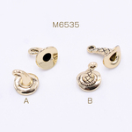 M6535-A  30個  ハロウィンチャーム 魔女の帽子 1カン 金古美  3×【10ヶ】 