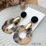 秋冬新作❁⃘*.ﾟエコファー × レオパード ピアス/イヤリング