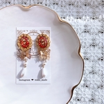 【送料無料】2wayバタフライ🦋ローズ🥀イヤリング
