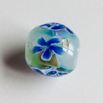 手作りとんぼ玉  青い花