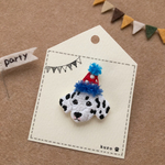 動物パーティー刺繍🥳[ダルメシアン]ブローチ＆飾っても☺️✨