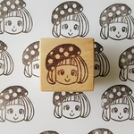 少女マンガ好きが作る～きのこちゃん消しゴムはんこ～【メッセージカード・手紙・封筒・付箋】