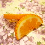 *New*スライスオレンジハーフサイズブローチ*