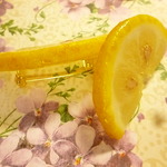 *New*スライスレモンハーフサイズブローチ*