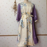 着物リメイク 藤の花ワンピース