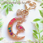 lovelyお月様ミンゴキーホルダー🌈🌈レインボー🌈🌈