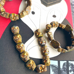 【2コセット】JIRI＊IVANA #czech beads#チェコビーズ　仮面の骸骨　skull18✖️15㎜ khaki/bronze
