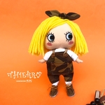 ☆THIERRY☆イーマリーちゃん着せ替えお洋服　新・迷彩柄サロペット　うさ耳ヘアーゴム