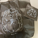 手描きエコバッグ(ポーチ付き)茶