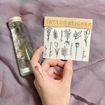 【新作SALE】タトゥーシール 花と英文