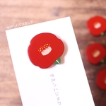 漆の椿ブローチ【朱】