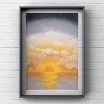 『sunset』（スプレーアート）