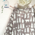 2015 11月 発売  先行予約販売‼️♪クレヨンタッチのcottonキャンパス★しろくまのop☆モカ 特別価格