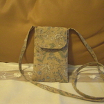 秋色花柄スマホポーチ