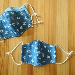 再販 幼児～低学年むけ 立体マスク【アルファベット／青】