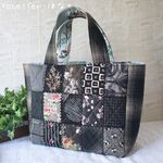 シックなプリントいっぱい＊パッチワークバッグ８＊