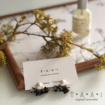 タッセル＆コットンパールピアス（イヤリング）