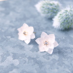 ✿ 真っ白な雪の日の耳飾り ピアス / イヤリング  ✿   