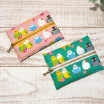 ファスナー付きポケットティッシュケース なかよしインコ