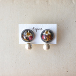 botanical perl / ドライフラワー ボタニカル パール ピアス