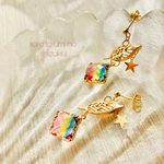 【新作】虹をみたカメレオン🌈✨サージカルステンレスピアスorイヤリング