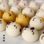 もちもちしっとりした練り切り猫団子(木札無)