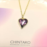 再販✳︎アンティークpink✳︎スワロネックレス