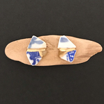 ちょこんとさざれ石の金継ぎピアス（イヤリング）