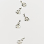 【4pcs silver#2】smallデザインパールチャーム