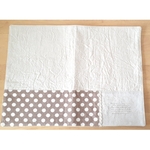 ナチュラルかわいいドットの＊大きめランチョンマット＊ブラウン＊