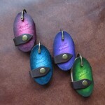 レトロ 革 キーケース   スマートキー コンパクト ネジ式