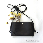 ◆音楽好きの為の◆ 本革　真鍮　艶消しブラック　モバイルポシェット　スマートフォンポシェット　上品　新作　大人　秋冬