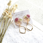 ラベンダーのお花のピアス　イヤリング