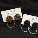 秋色♡1色ビーズ刺繍×リングキャッチピアス・イヤリング